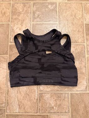 Alphalete Black high neck sports bra